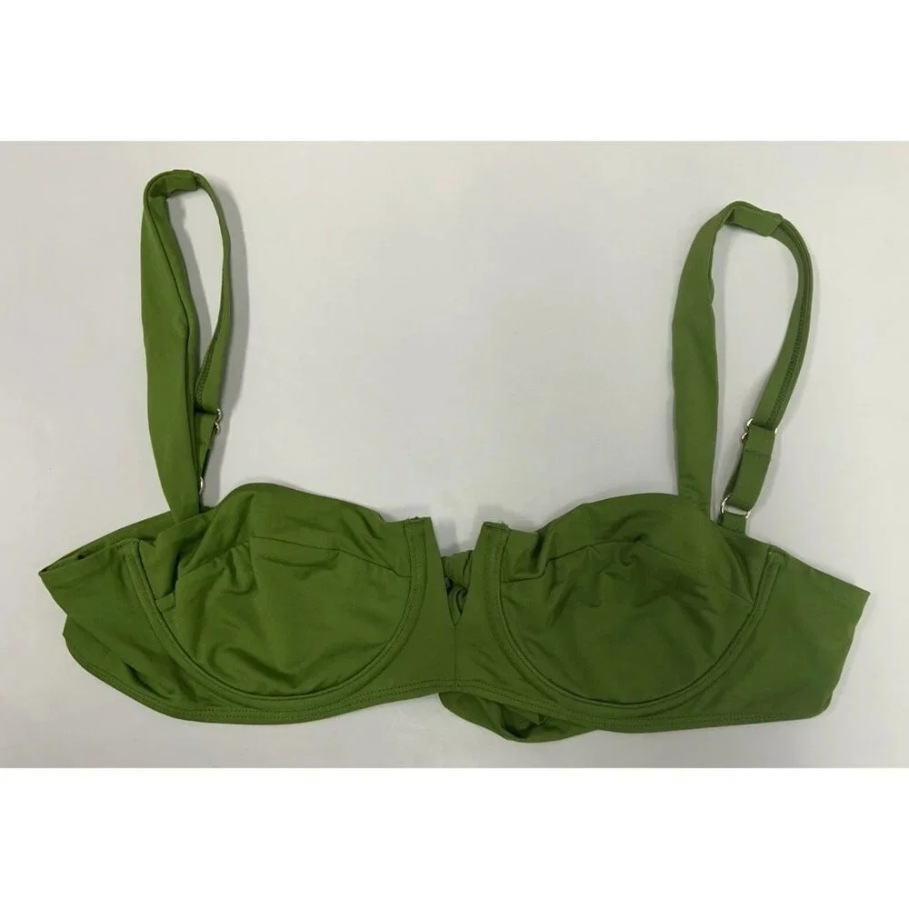 Monday Swimwear Olive Green Underwire Bikini Set